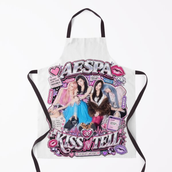 Item preview, aespa Kiss n Tell Era Neon Glitch Group Graphic | Merch Collection designed and sold by Valereekmerch.