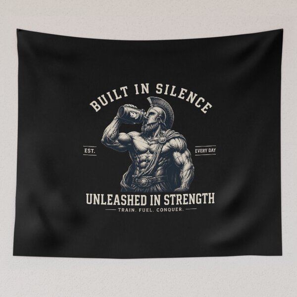 Item preview, Built In Silence Unleashed In Strength Spartan Vintage Gym Graphic designed and sold by Digistore1221.