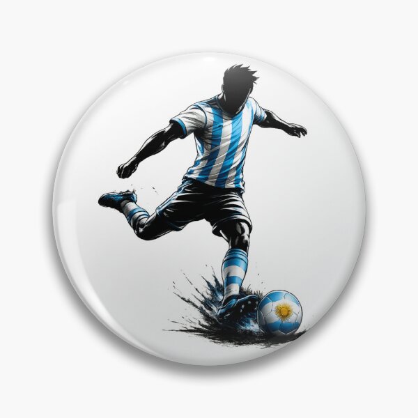 Item preview, Argentina Soccer Player Power Kick Graphic designed and sold by ssmg80.