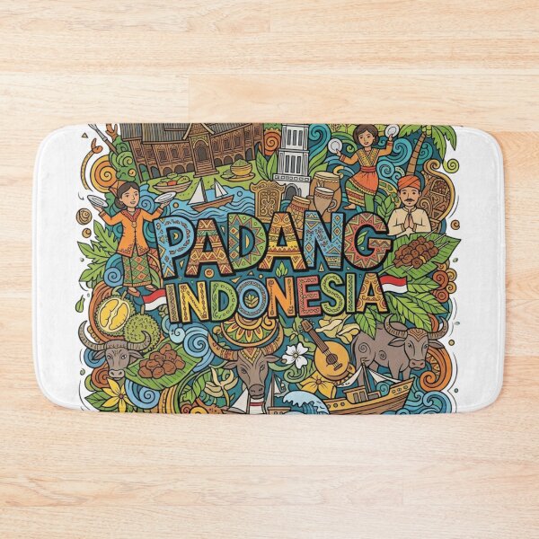 Item preview, Wonderful Padang Indonesia Travel Souvenir Heritage Colorful Cultural Doodle designed and sold by arisukma11.