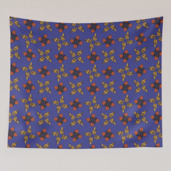 Item preview, Oak Leaves and Acorns Radials on Blue designed and sold by Digitalmyth's Designs.
