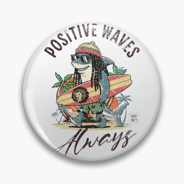 Artikelvorschau, Surfender Rastahai Vintage-Cartoon entworfen und verkauft von Nacho Average Designs.