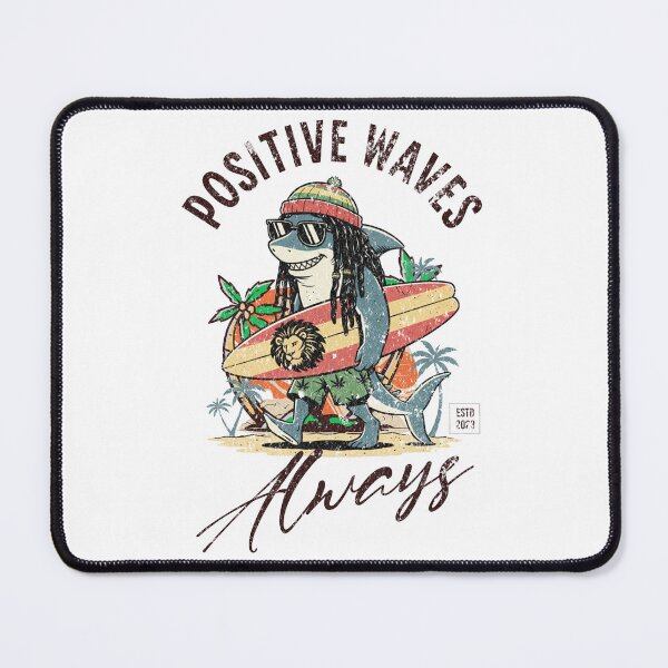 Item preview, Surfing Rasta Shark Vintage Cartoon designed and sold by Nacho Average Designs.