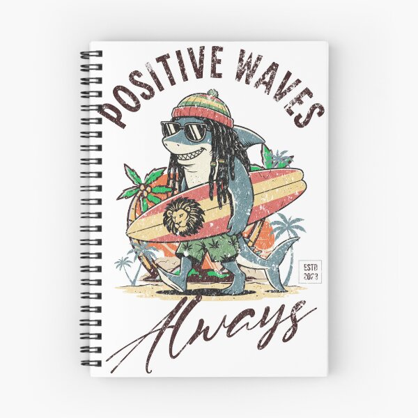 Item preview, Surfing Rasta Shark Vintage Cartoon designed and sold by Nacho Average Designs.