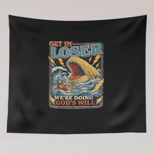 Item preview, Get in Loser We're Doing God's Will Funny Jonah Whale Humor designed and sold by FrankIsabel.