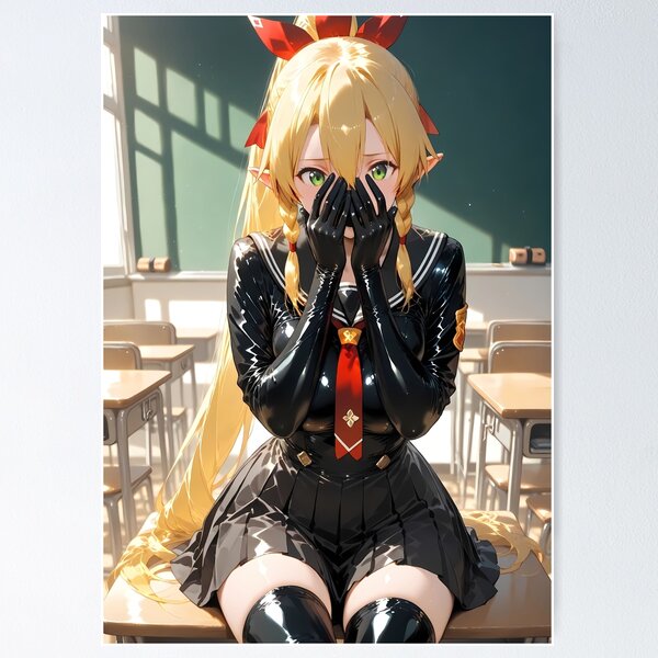 Item preview, Leafa Sword Art Online Classroom Black Ribbon Style designed and sold by riadjamai.