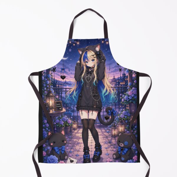 Item preview, Gothic Neko Girl – Dark Anime Cat Girl designed and sold by Revyra.