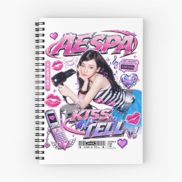 Item preview, Yoo Jimin aespa Kiss n Tell Hyperpop Glitch Portrait | Merch Collection designed and sold by Valereekmerch.