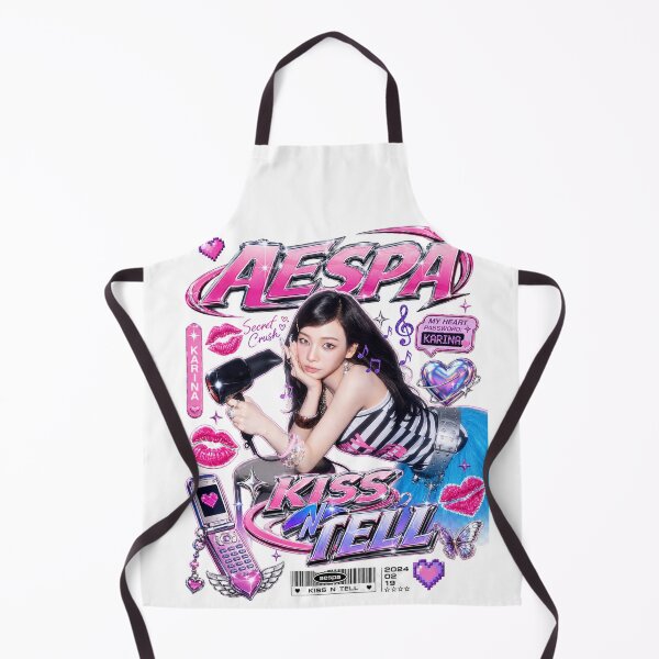 Item preview, Yoo Jimin aespa Kiss n Tell Hyperpop Glitch Portrait | Merch Collection designed and sold by Valereekmerch.
