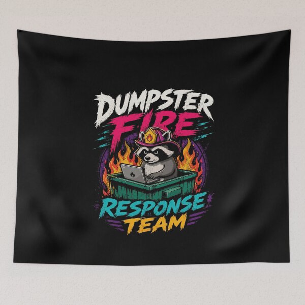 Item preview, Dumpster Fire Response Team Funny Chaos Management Worker designed and sold by HumansStuck12.