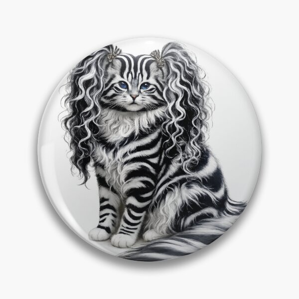 Item preview, Black and White Striped Cat designed and sold by Saeed  Ahmad.