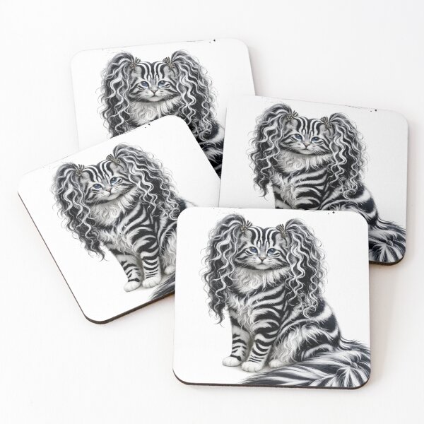 Item preview, Black and White Striped Cat designed and sold by Saeed  Ahmad.