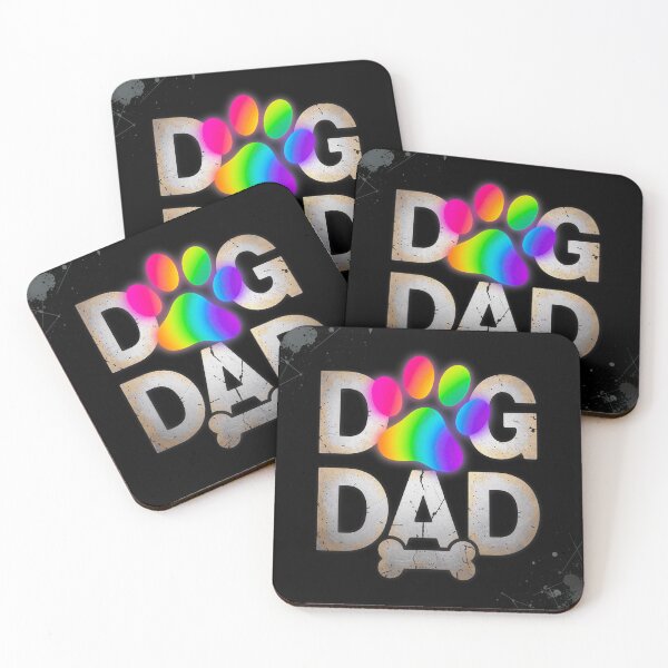 Item preview, Rainbow Paw Print Dog Dad Distressed Design designed and sold by GiaoCalonas.