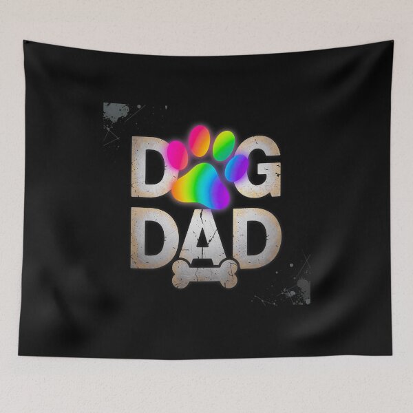 Item preview, Rainbow Paw Print Dog Dad Distressed Design designed and sold by GiaoCalonas.