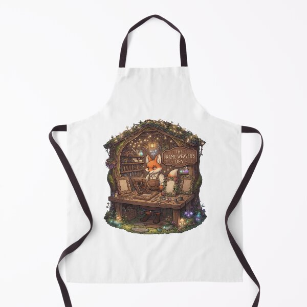 Item preview, The Frame-Weaver's Den | Enchanted Picture Frame Maker | Cottagecore Fox Workshop | Fantasy Fox Sticker designed and sold by MrDev.