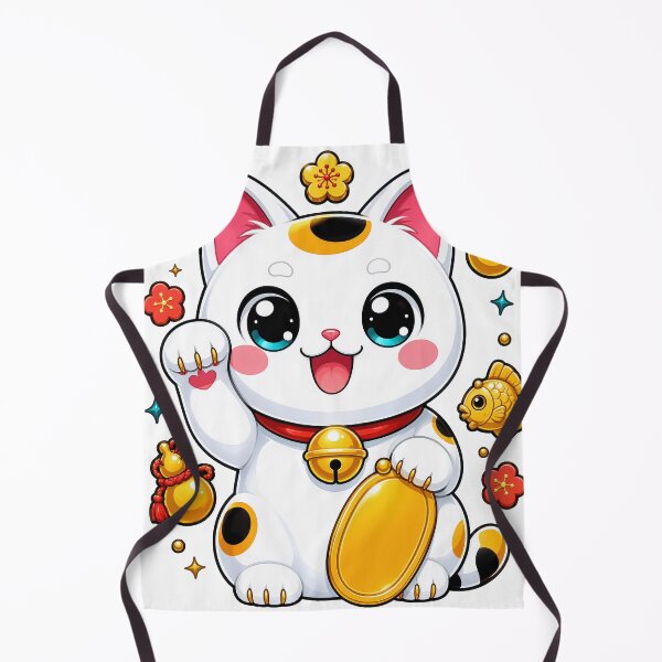 Item preview, Cute Lucky Cat – Japanese Maneki Neko Kawaii Kitty Art designed and sold by lematworks.