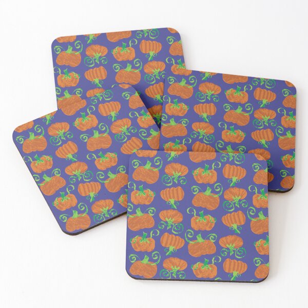 Item preview, Pumpkin Columns on Blue designed and sold by Digitalmyth's Designs.