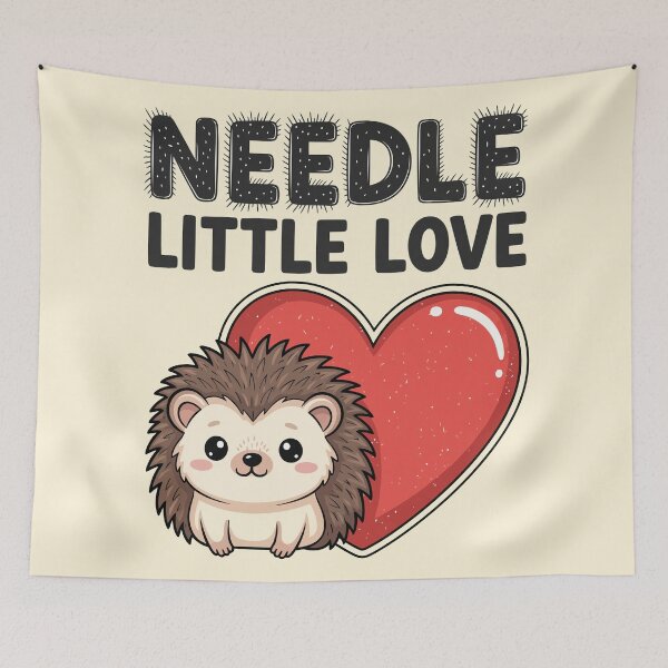 Item preview, Needle Little Love Cute Hedgehog with Heart designed and sold by Amir Faysal.