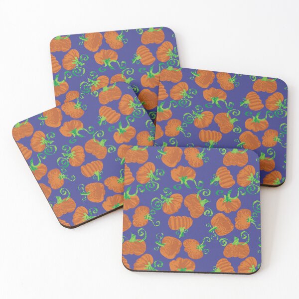 Item preview, Pumpkin Trios on Blue designed and sold by Digitalmyth's Designs.