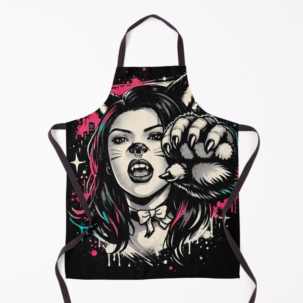Item preview, Cute Cat Girl Graffiti Street Art | Colorful Urban Wall Mural Design designed and sold by LemosINKstudio.