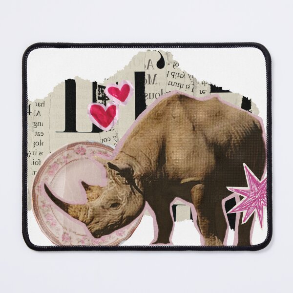 Item preview, Rhino: Collage Zoo Animals designed and sold by elitaseasel.
