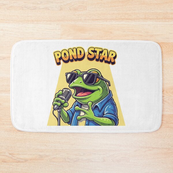Item preview, Pond Star Funny Singing Frog Rockstar designed and sold by Amir Faysal.