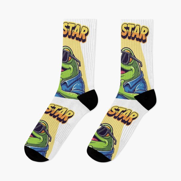 Item preview, Pond Star Funny Singing Frog Rockstar designed and sold by Amir Faysal.