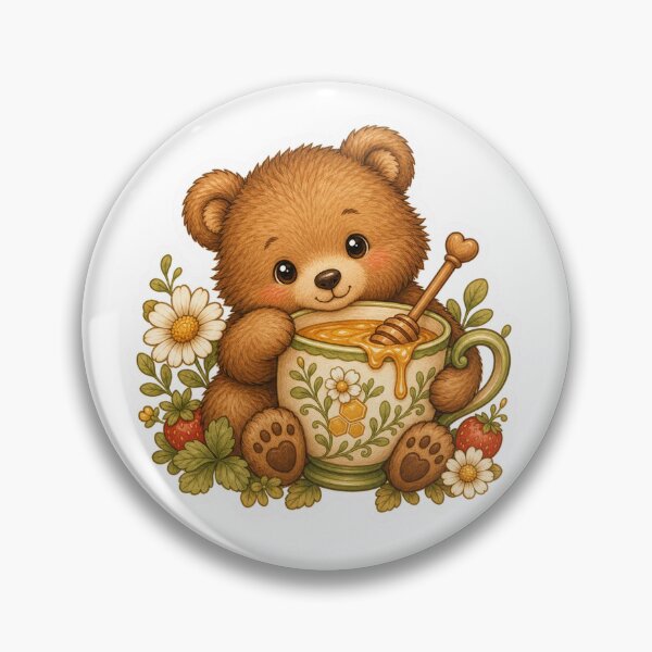 Item preview, Tiny Bear With Honey Teacup designed and sold by The-Art-of-D.