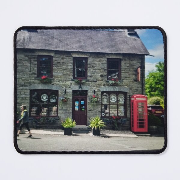 Item preview, Charming Stone House with Red Phone Booth designed and sold by leahpau.
