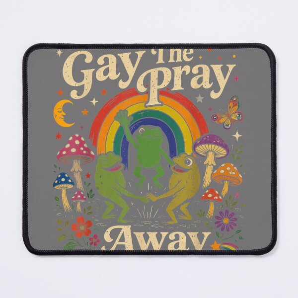 Item preview, Gay The Pray Away Rainbow Funny Meme Frogs LGBT Pride LGBTQ designed and sold by KristineLi.