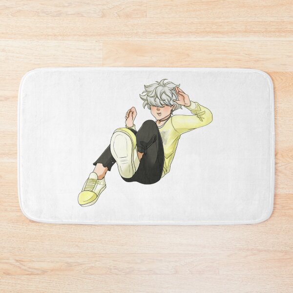 Item preview, White-haired boy floating playfully in casual modern anime style. designed and sold by CocoLama.