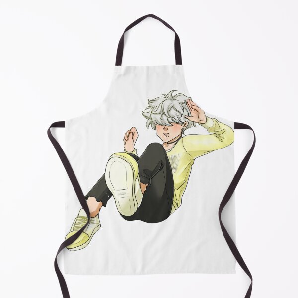 Item preview, White-haired boy floating playfully in casual modern anime style. designed and sold by CocoLama.