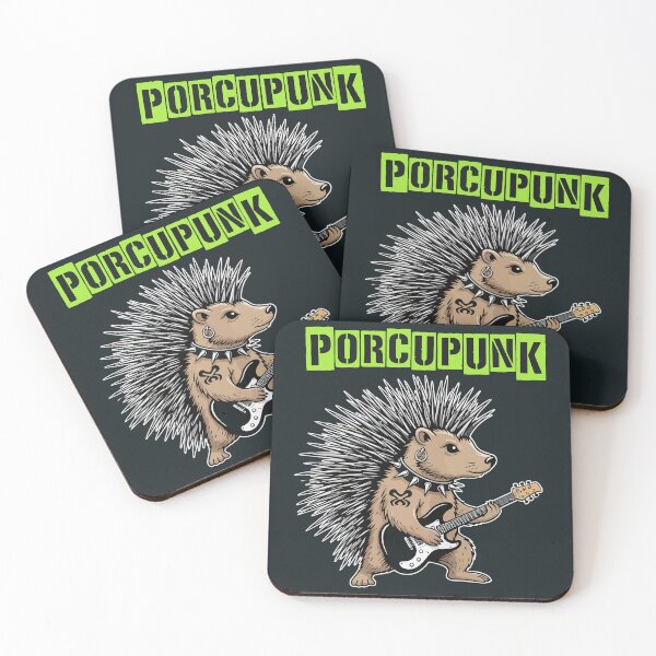 Item preview, Porcupunk Porcupine Punk Rock Guitarist with Tattoo designed and sold by Amir Faysal.