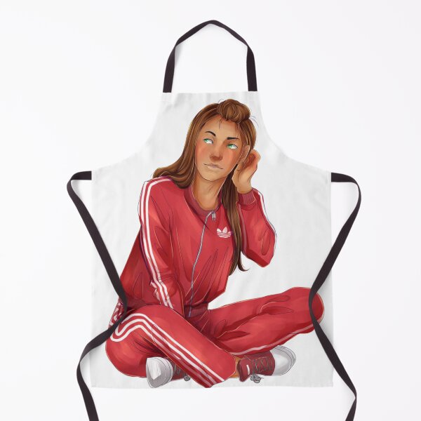Item preview, Girl in red tracksuit sitting casually with relaxed modern style. designed and sold by CocoLama.