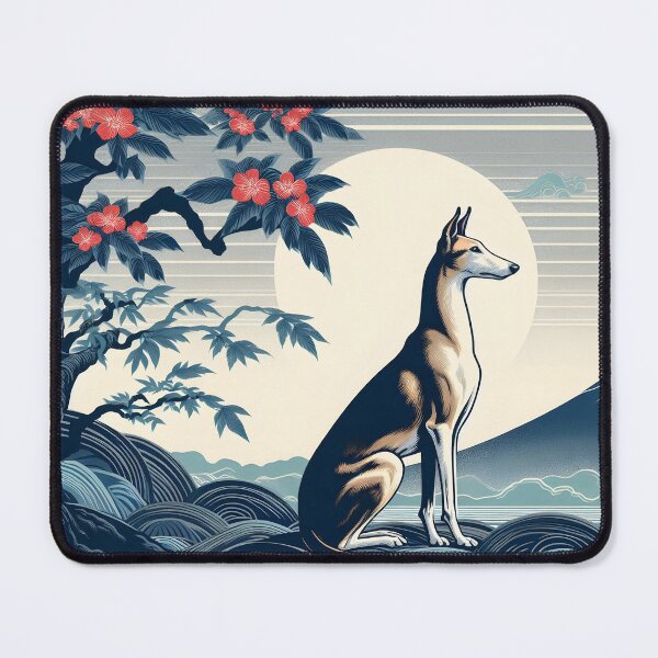 Item preview, GALOGO - Ukiyo-e Suibokuga Greyhounds - Vol. II - Ukiyo Motion Collection - Guardian of Fuji designed and sold by GALOGO – Art for Sighthounds & Animal Welfare.