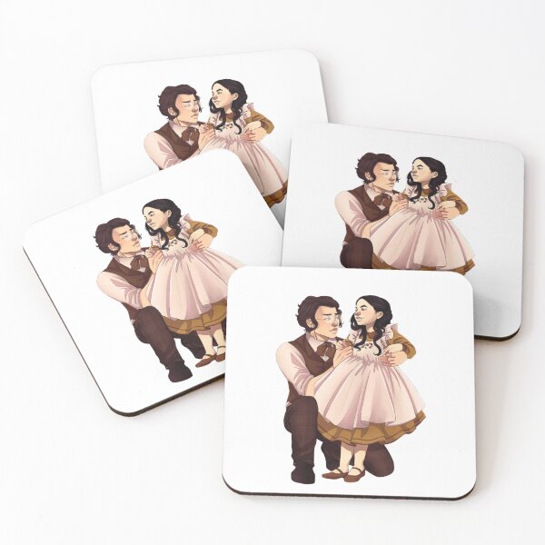 Item preview, Father kneeling beside daughter, sharing gentle affectionate storybook moment. designed and sold by CocoLama.