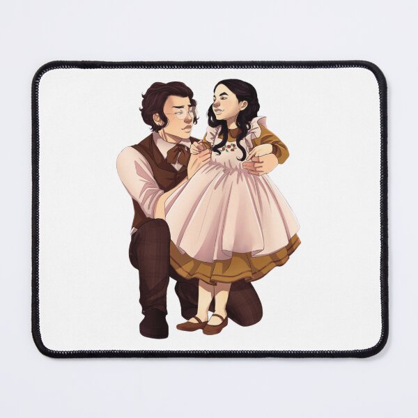 Item preview, Father kneeling beside daughter, sharing gentle affectionate storybook moment. designed and sold by CocoLama.