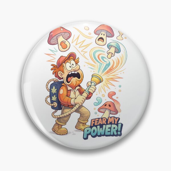 Item preview, Fear My Power Shirt – Funny Mushroom Hunter Cartoon designed and sold by SoftSproutstu.