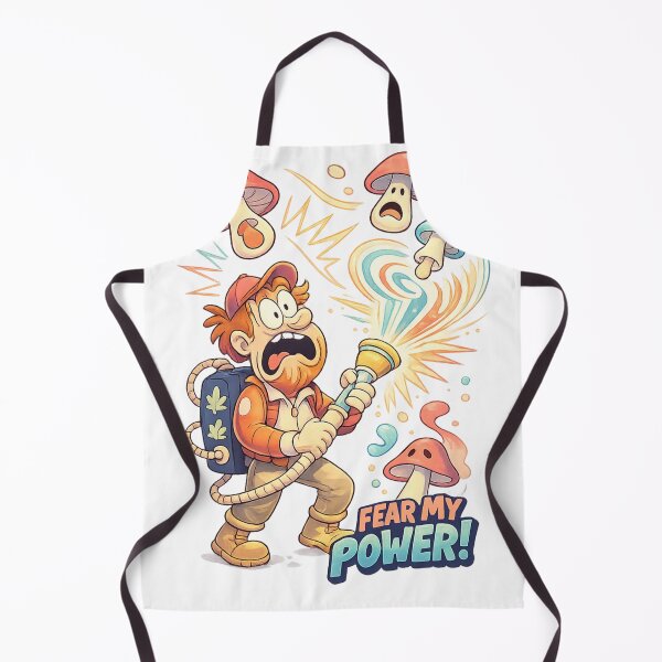 Item preview, Fear My Power Shirt – Funny Mushroom Hunter Cartoon designed and sold by SoftSproutstu.