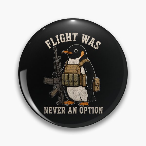 Item preview, Flight Was Never an Option Tactical Penguin Funny Bird Meme designed and sold by wansilastomi.