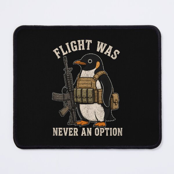 Item preview, Flight Was Never an Option Tactical Penguin Funny Bird Meme designed and sold by wansilastomi.