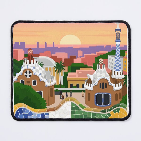 Item preview, Barcelona Park Güell Spain Travel City Tourist Souvenir designed and sold by Simsimah26Parks.