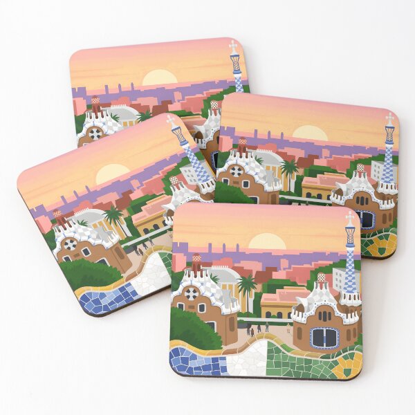 Item preview, Barcelona Park Güell Spain Travel City Tourist Souvenir designed and sold by Simsimah26Parks.