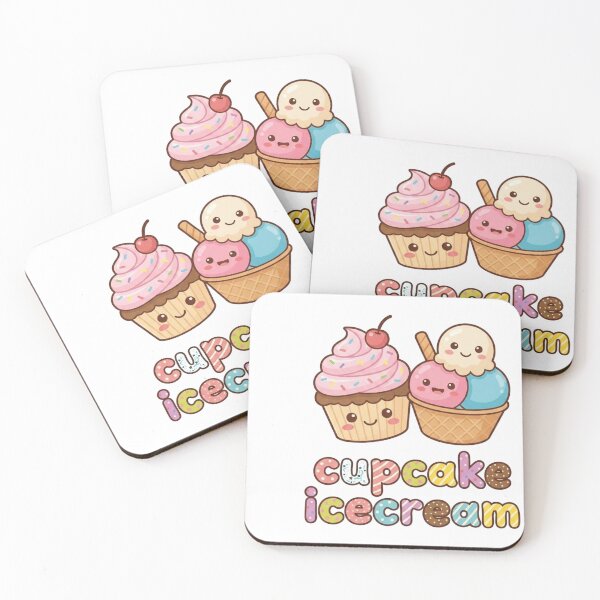 Item preview, Kawaii Cupcake & Ice Cream Clipart PNG | Cute Dessert Friends Illustration | Pastel Digital  designed and sold by morning sun.