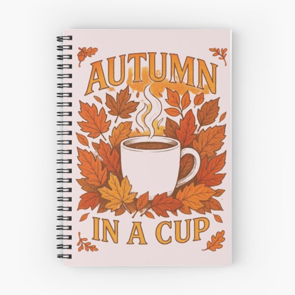 Item preview, Autumn In A Cup Cozy Fall Hot Drink Leaves Seasonal Tshirt designed and sold by HopeAndHustle.