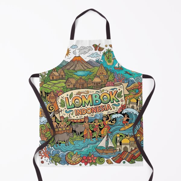 Item preview, Wonderful Lombok Indonesia Travel Souvenir Heritage Colorful Cultural Doodle designed and sold by arisukma11.
