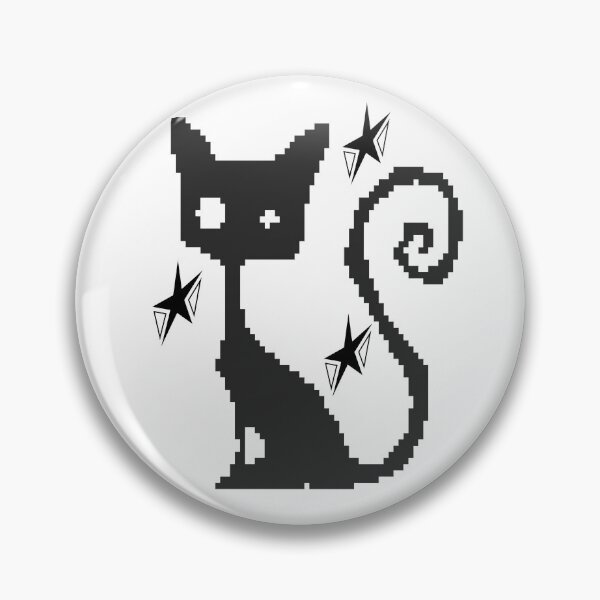 Item preview, Pixel Black Cat Retro Art designed and sold by Echo_Design.