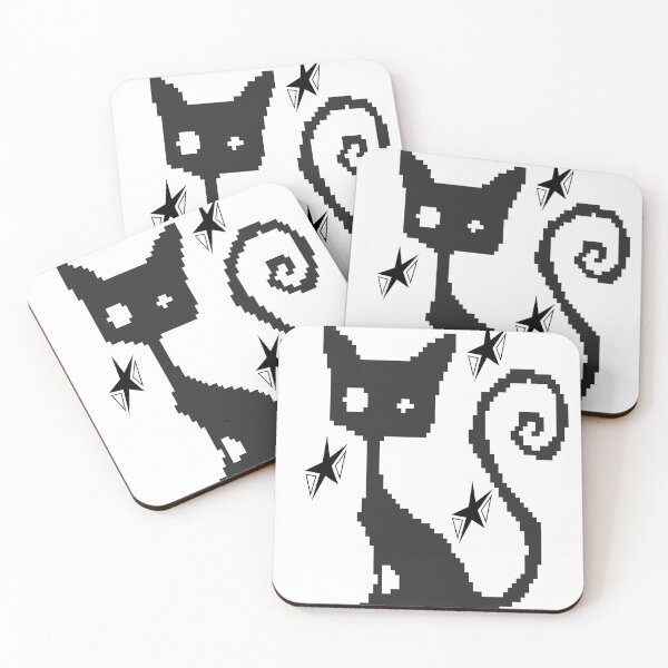 Item preview, Pixel Black Cat Retro Art designed and sold by Echo_Design.