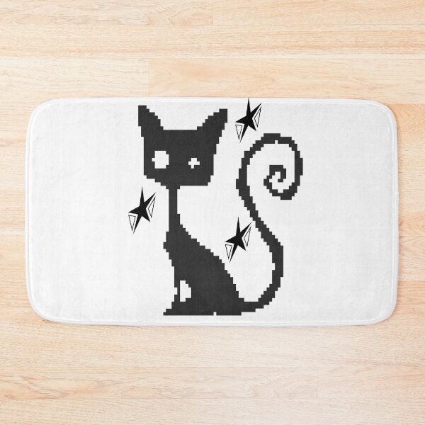 Item preview, Pixel Black Cat Retro Art designed and sold by Echo_Design.