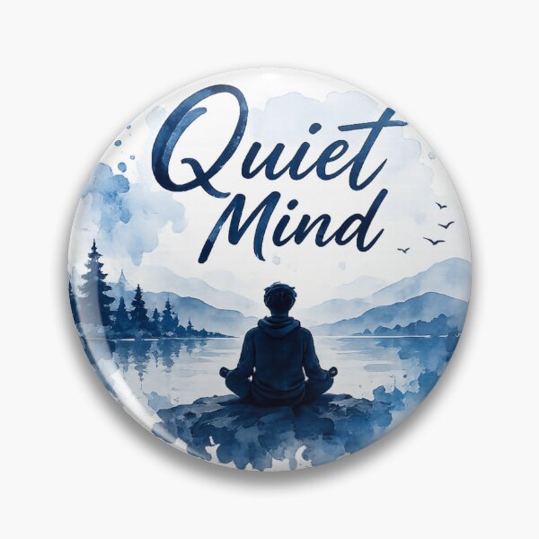 Item preview, Quiet Mind | Watercolor Meditation Nature Sticker designed and sold by Genzfirevibes.